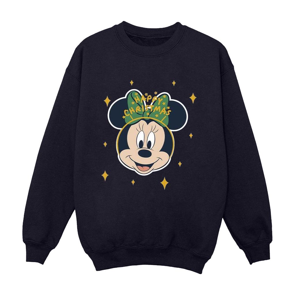 Disney Mens Minnie Mouse Happy Christmas Sweatshirt