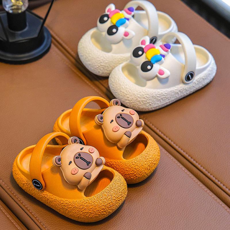 Children's summer slippers for boys1-3Years Old2Non-slip baby and toddler bath sandals, girls' clogs