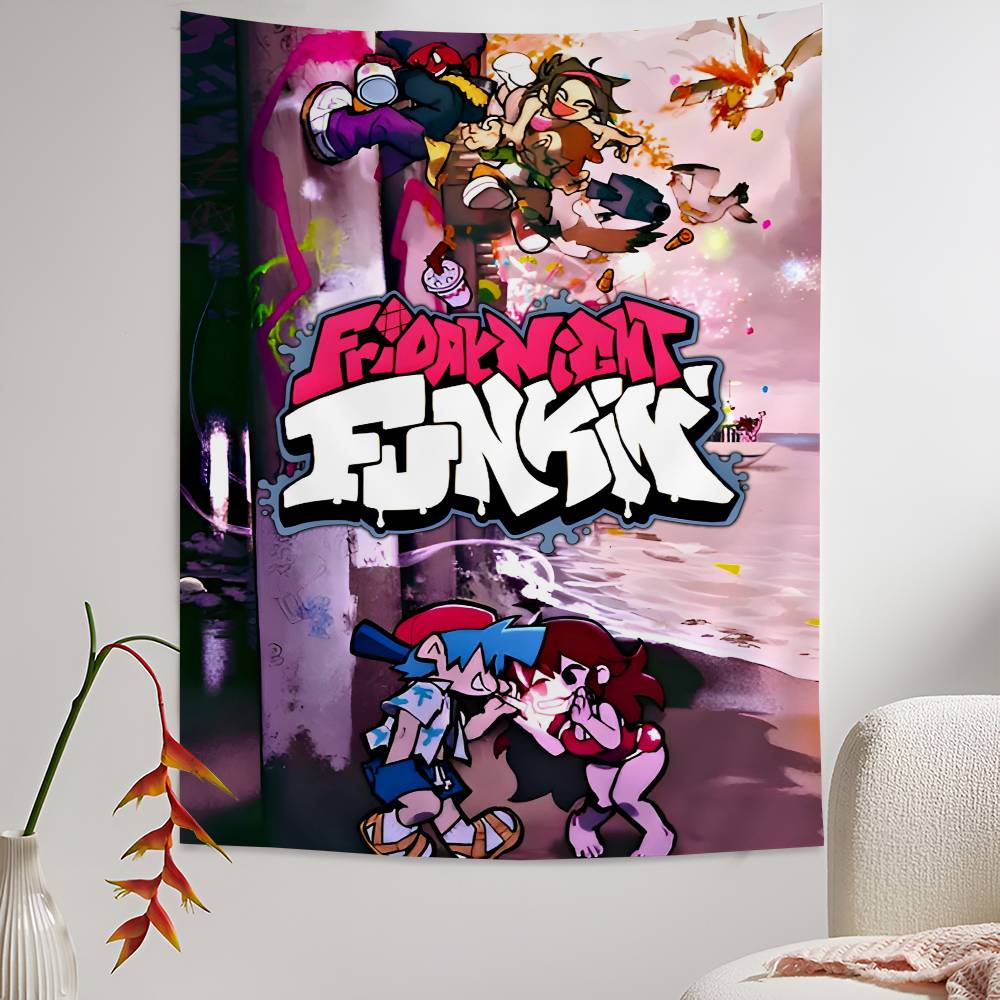 Игровой FFriday Night FFunkin Пико Парень Сделай сам Настенный Гобелен для Гостиной Дома Комнаты в Общежитии Декор Настенное Искусство Декор