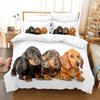 Cute Dog Bedding Set Single Twin Full Queen King Size Pet Dog Bed Set Aldult Kid Bedroom Duvetcover Sets 3D Print 035