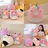 Soft Plush Unicorn And Cow Pillow Cushion Cartoon Animal Stuffed Toy For Girls 35cm