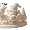 Креативные рождественские подарки 3D-печатная фигурка саней Санты, Белый Клаус на минималистичной статуэтке оленя для декора дома, Настольное украшение для DIY