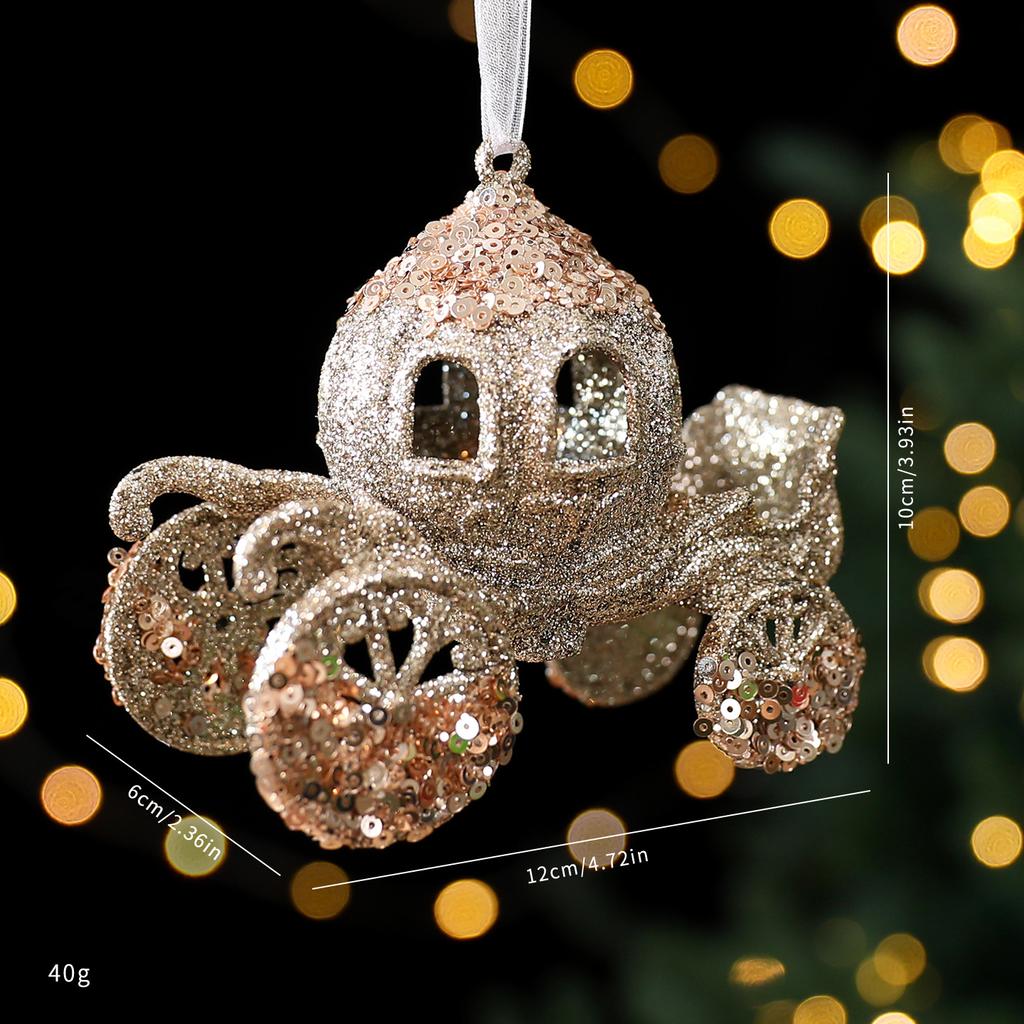 Christmas Decorations Acrylic Sequins Snowflake Elk Wreath Xmas Tree Hanging Pendant Glitter Ornament For Xmas New Year Party