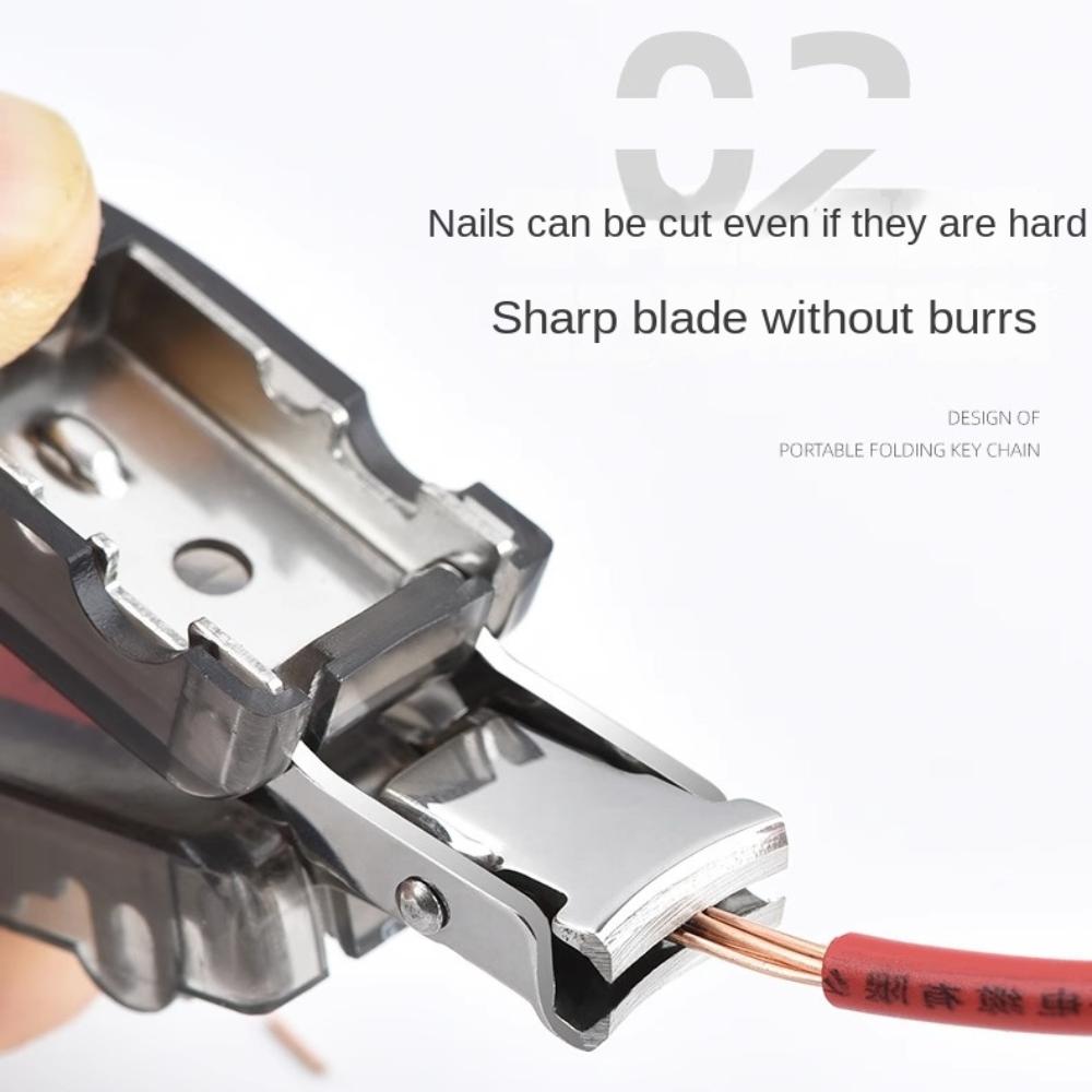 Профессиональный нержавеющий складной маникюрный ультратонкий прочный мини-триммер для ногтей с пилкой для ногтей инструменты для педикюра кусачки для ногтей дорожный