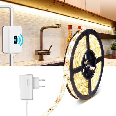 Датчик ручной развертки, светодиодный светильник для шкафа, кухонная световая лента, водонепроницаемый переключатель движения 12 В, гибкая настенная лента для домашнего декора, лестница, ночник, вилка европейского стандарта