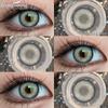 1 пара новых цветных контактных линз для глаз, натуральные мягкие линзы, корейские линзы, годовые, для макияжа глаз девушки, контактные линзы