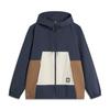 Li Ning Badfive Hooded Zip-Up Loose Cardigan Men Outerwear Deep-Navy-Blue Oatmeal-Gray Brown AFDU211-5