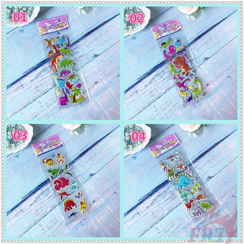 8Sheets/set Q Dinosaurs  Rewards Sticker Puffy Bubble Toys Stickers