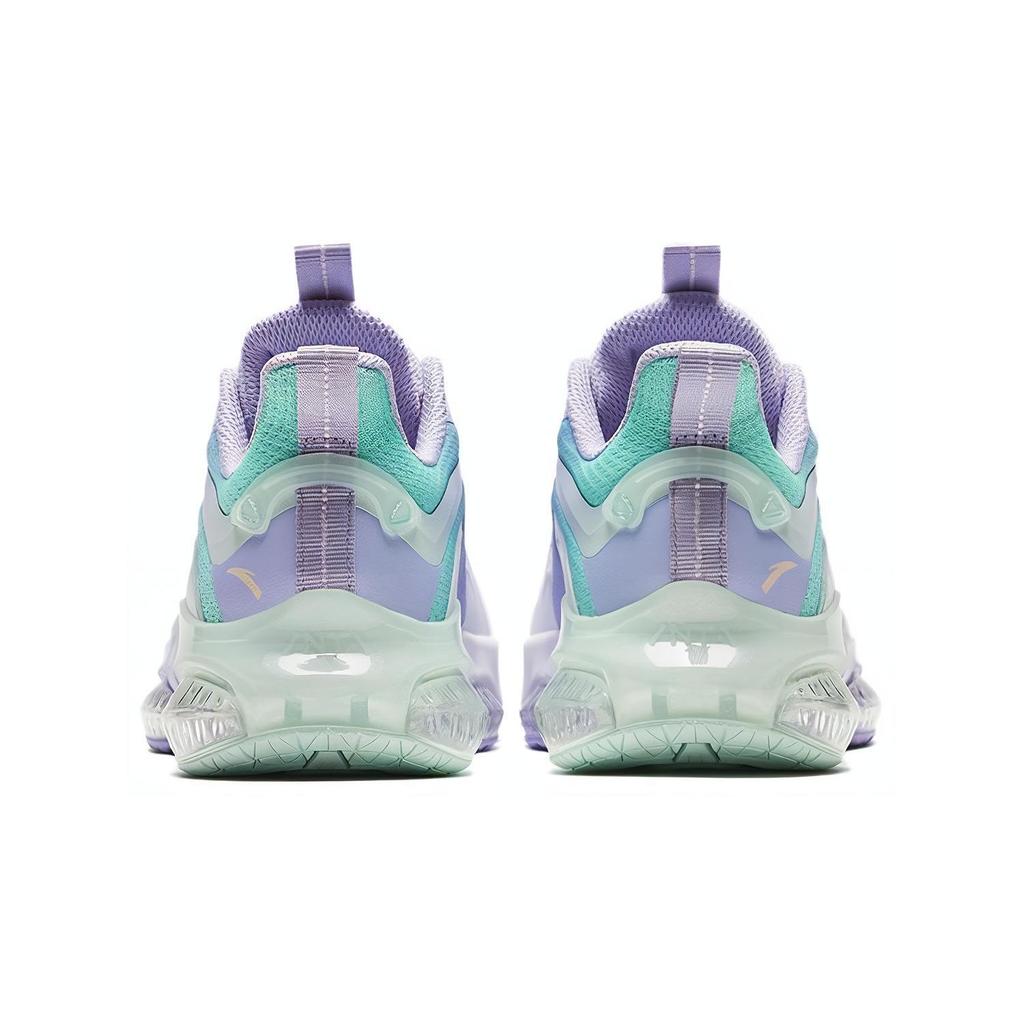 Anta UFO 5.0 Non-Slip Wear-Resistant Low-Top Kids Running Shoes Kids Sneaker White Purple Green 322335588-1