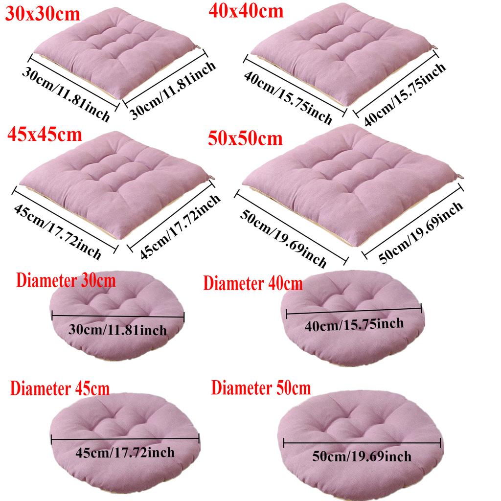 Удобная подушка для сиденья обеденного стула 30/40/45/50 с принтом, утолщенная круглая/квадратная, нескользящая подушка для столовой в студенческом офисе