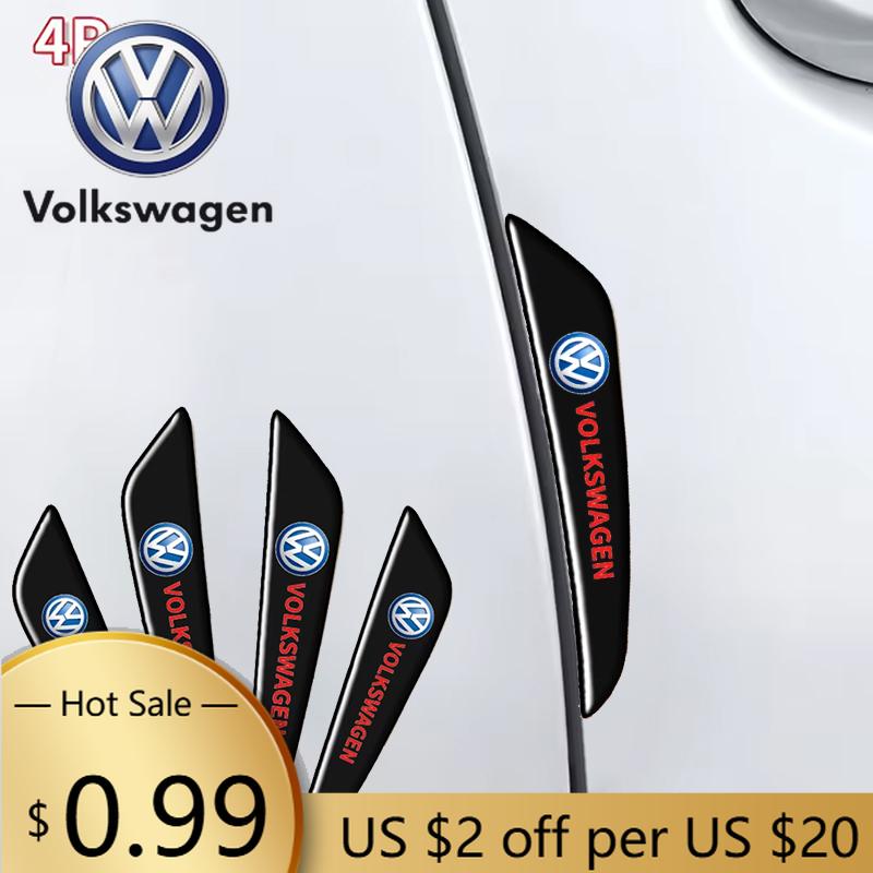 For VOLKSWAGEN VW Car Sticker Door Edge Guards Trim Molding Protection Strip Car Crash Barriers For Volkswagen VW Polo BEETLE PA