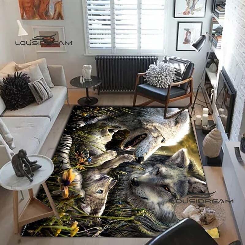 Волк искусство ковры и ковер 3D печать ковер с изображением животных напольный коврик для гостиной спальни большой площади мягкий ковер ковер для детской комнаты