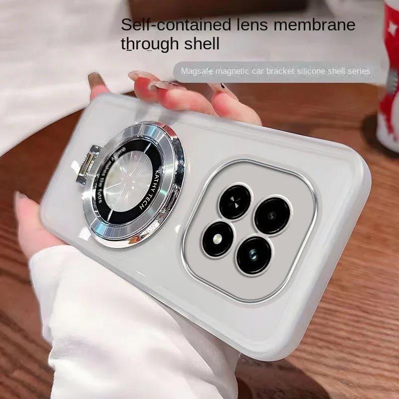 Note 14 Pro Magnetic For Magsafe Holder Case For Funda Xiaomi Redmi Note 14 Note14 Pro Plus Pro+ 4G 5G Stand Bracket Soft Cover