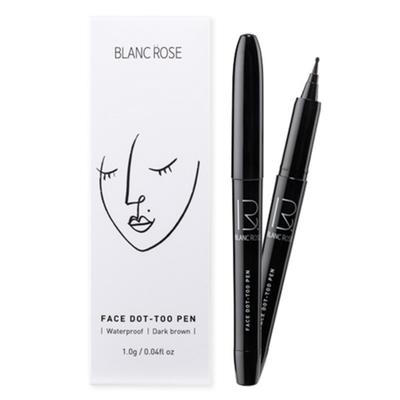 Blanc Rose Face Dot Two Pen, темно-коричневый, 1 шт.