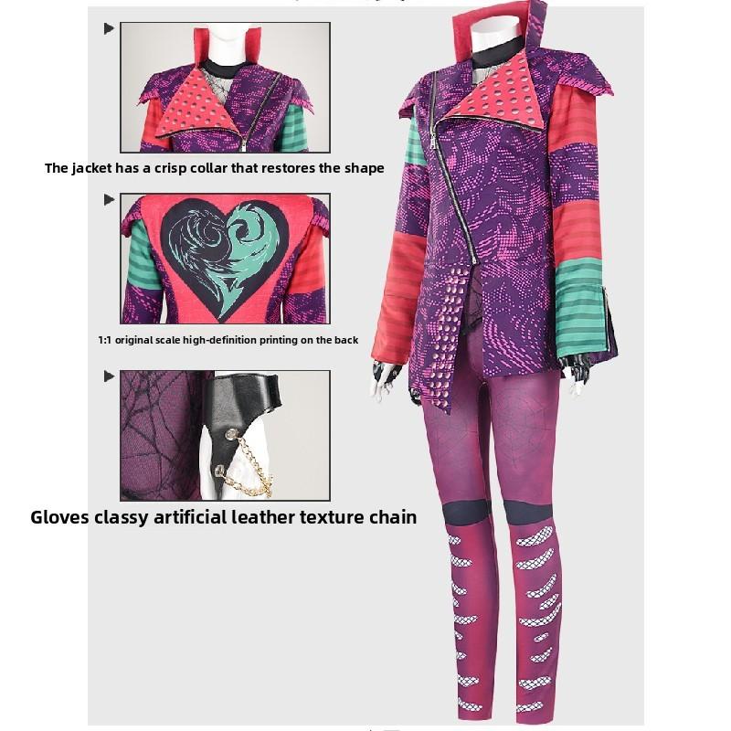 Descendants 3 Mal Halloween Costume Bodysuit With Polyester Blend For Anime Role Play