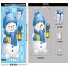 Santa Claus Stickers Blue Snowman Window Decorations Glass Static Stickers Christmas Decorations Snowflake Window Stickers