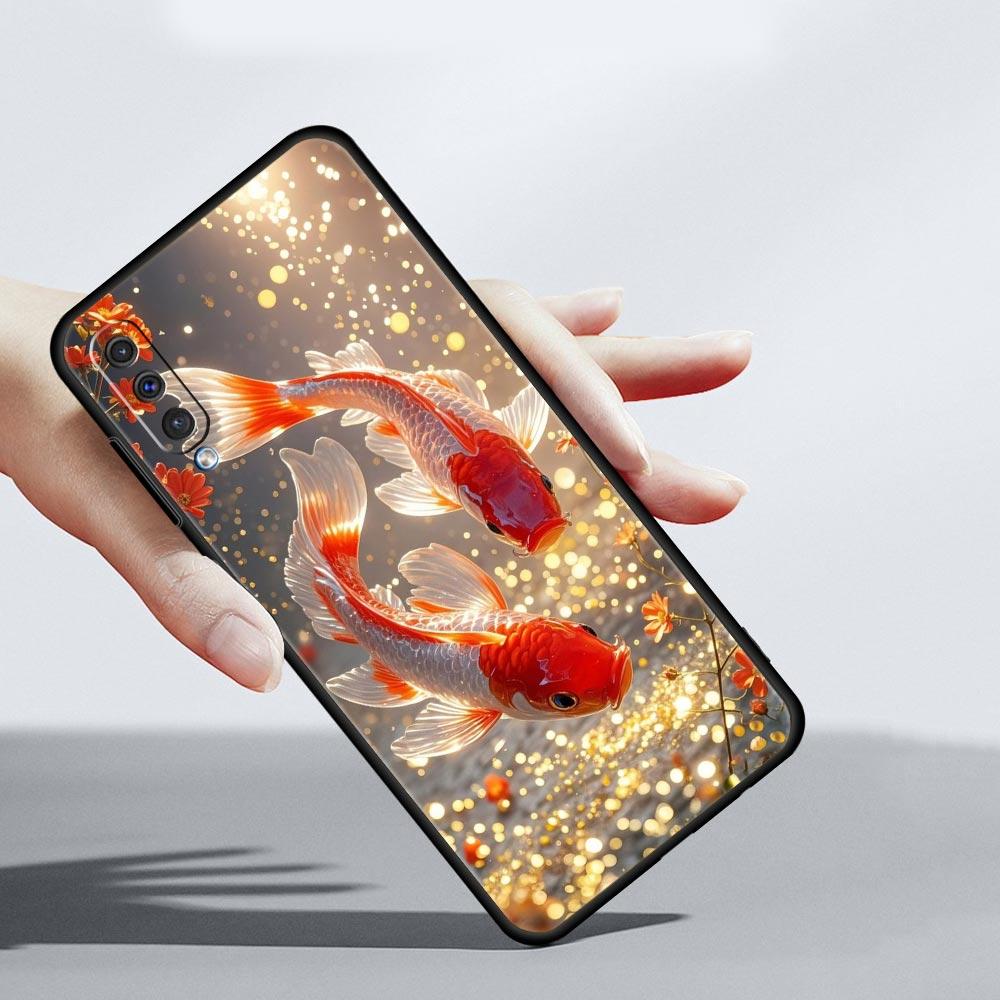Goldfish Swimming Phone Case for Samsung Galaxy A56 A36 A26 A16 A34 A24 A42 A22 A20 A12 A40 A30 A10 5G Soft TPU Cover Shell Bags