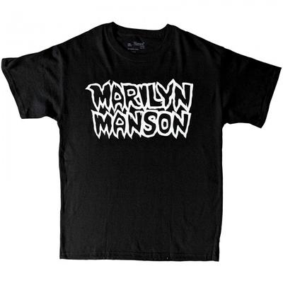 Детская/детская хлопковая футболка с классическим логотипом Marilyn Manson