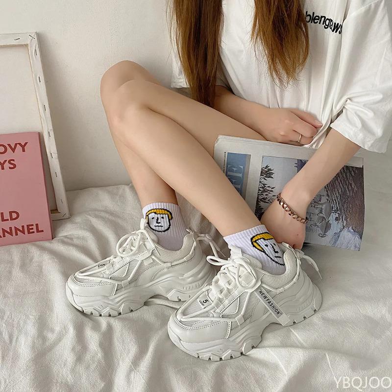 2024 Женские кроссовки на платформе Дизайнерские кроссовки на толстой подошве Женская обувь Модные Нескользящие Женские Дышащие Легкие Кроссовки zapatillas mujer
