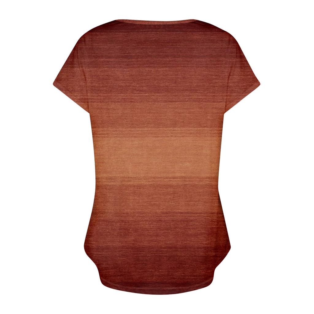 Summer Tops For Women Pattern For Women V-Neck Short Sleeve Comfy Womens Tops Oversized Tshirts