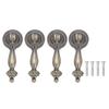 4 Sets Bronze Handles Single Hole Decorative Pull with Mounting Screws Furniture Accessories