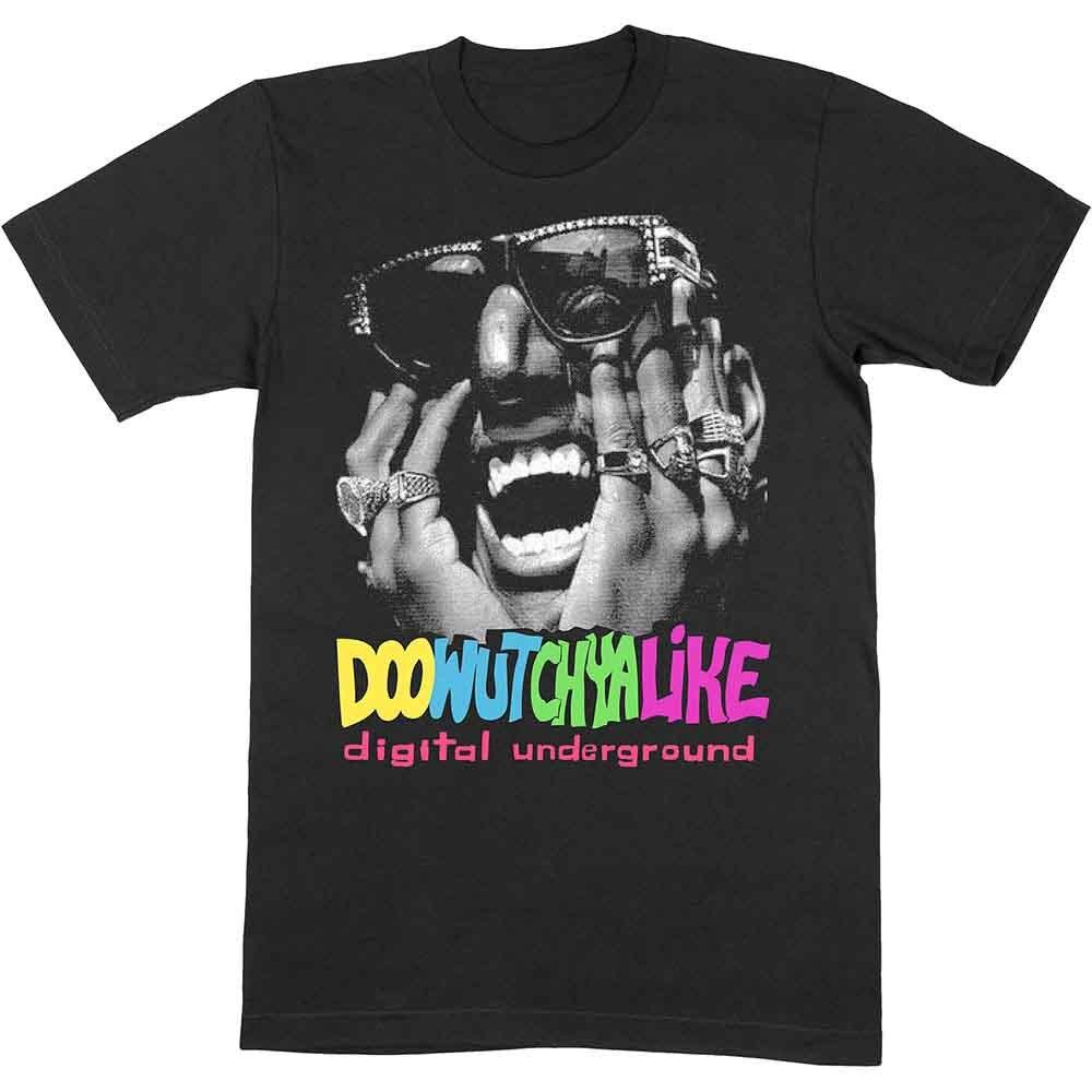 Digital Underground T Shirt Doowutchyalike Logo Official Mens Black L