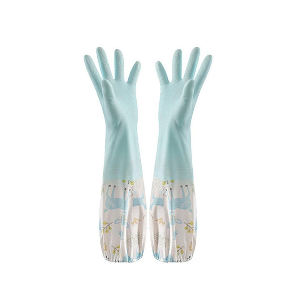 Durable Household Cleaning Plush Elastic Band Kitchen Accessories Dishwashing Tools Sleeve Gloves AVE