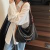 Large Capacity Women's Bag New Casual Niche Shoulder Messenger Bag Premium Chain Commuter Tote Bag
