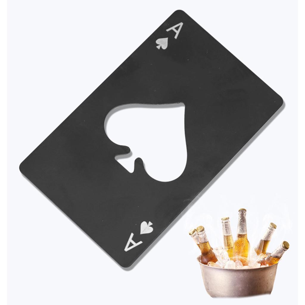 Black Peach A Bottle Opener Creative Playing Card Shaped Stainless Steel Home Tools Beer Bottle Opener