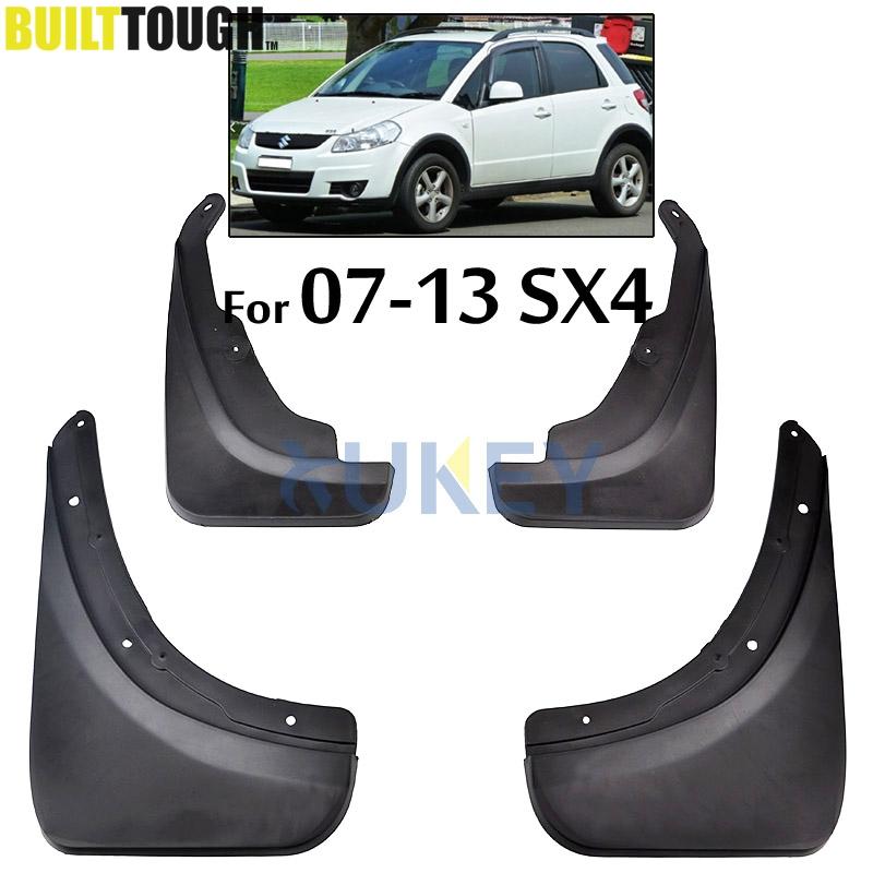 Set Molded Car Mud Flaps For Suzuki SX4 Hatch 2007 - 2013 Mudflaps Splash Guards Mud Flap Mudguards Fender Front Rear Styling
