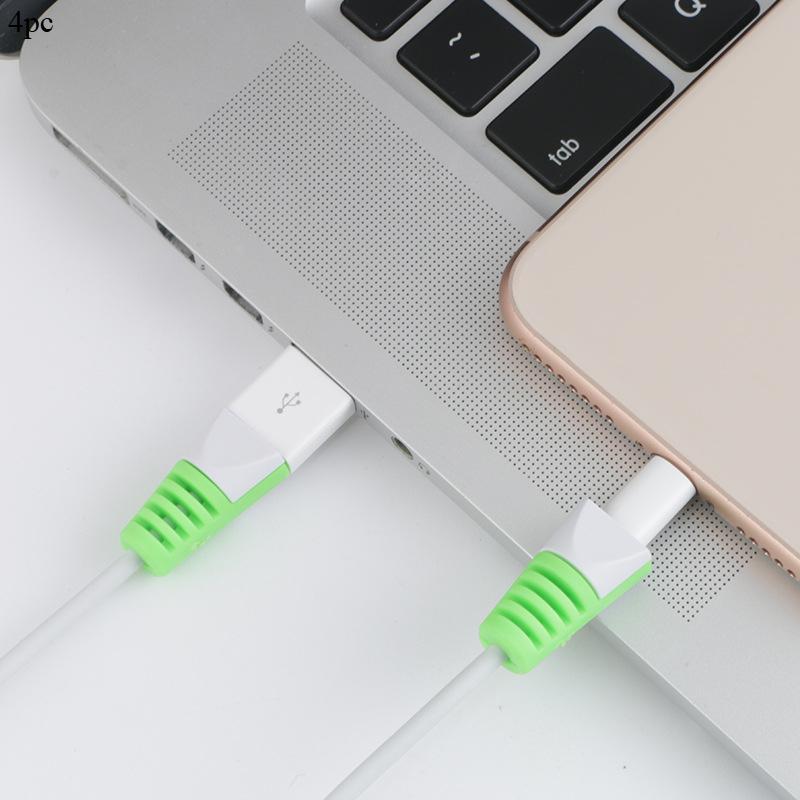 4 шт./набор Практичный протектор Защитная крышка для телефонов USB-кабель для зарядки Шнур