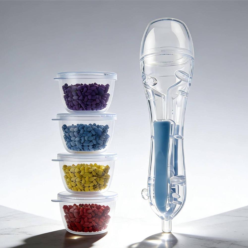3D Pixel Puzzle Bead Positioning Pen Jam-Free with Bead Containers Fuse Beads Dispenser Educational Anti-slip Automatic Bead Pen