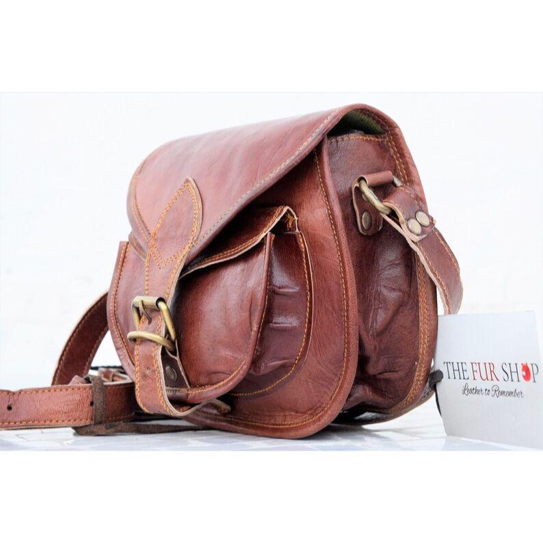 Кожаная сумка ручной работы для женщин и девочек. Маленькая сумка на ходу. Сумка из натуральной кожи. Кожаная сумка в стиле ретро. Кожаная сумка-саквояж.