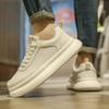 Men's white casual shoes four seasons new breathable lightweight soft-sole fashion comfortable outdoor walking sports board shoe