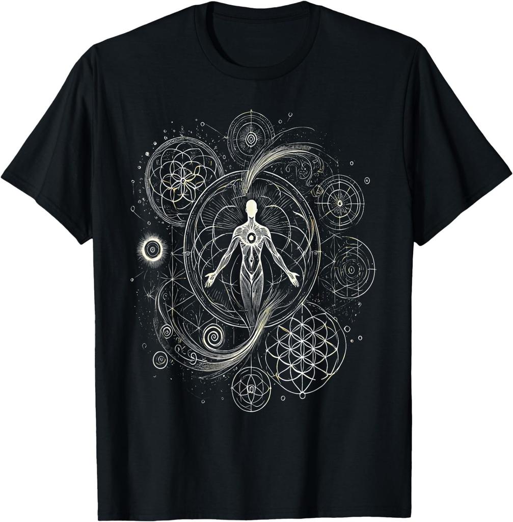 Quantum Divine Fractal Connection Sacred Geometry Spiritual T-Shirt