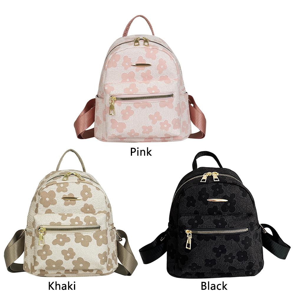 Женские маленькие школьные сумки, черные, розовые, модные холщовые рюкзаки с цветочным принтом, школьные учебники, органайзер для канцелярских принадлежностей, сумки для хранения