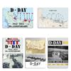 D Day 1944 Beaches Of Normandy Travel Poster Metal Sign Kitchen Vintage Club Party Wall Decor Character Tin Sign Poster