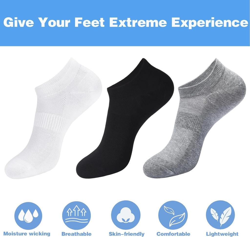 Носки Женские тонкие спортивные беговые легкие носки с низким вырезом, 6 пар