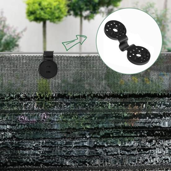 100 шт., устойчивый к высоким температурам зажим для затеняющей сетки, антивозрастной пластиковый зажим для тента для заднего двора и теплицы, крепежный зажим