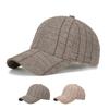 Autumn Winter Men Thin Plaid Peaked Cap Baseball Cap Women Sun Hat Ponytail Panama Cap Visor Hats Snapback Hat