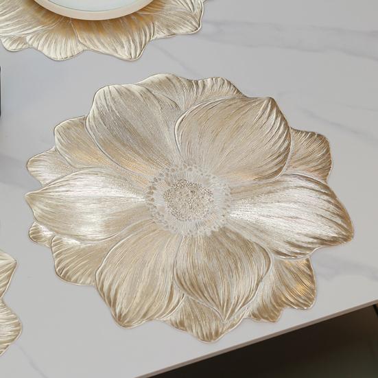 ПВХ-салфетки под тарелки Lotus нескользящие подставки под миски утолщенные термостойкие подставки под чашки и миски водонепроницаемые моющиеся защитные покрытия для столов для гостиниц и домов