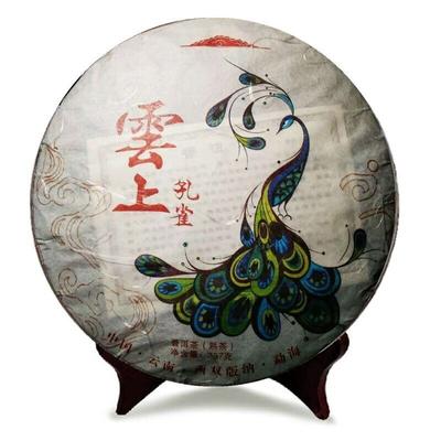 Yunnan Pu'er Tea Спелый чай Пирог «Павлин на облаке с семью семенами» 357g/17.6oz
