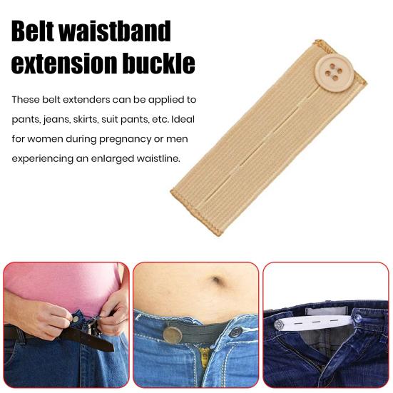 Unisex Elastic Waist Extension Buckle Band for Adjustable Comfort