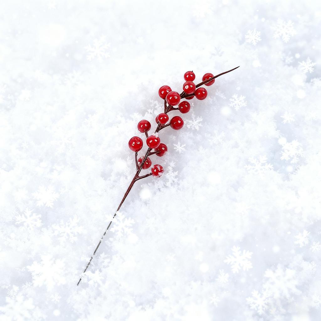 Holiday Artificial Red Berry Stem Decoration