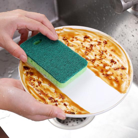 Unique Washing Sponge Dual-side Use Rich Foam Reusable Good Water Absorption Cleaner