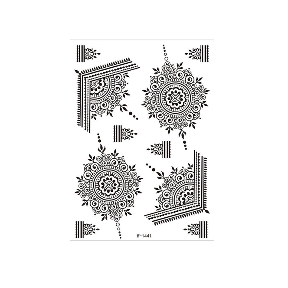 India Mehndi Flower Henna Temporary Tattoo Body Art Sticker Finger Hand Legs Arm