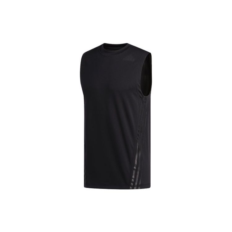 Adidas Solid Training Sports Tank Top Men Tops Black FL4317