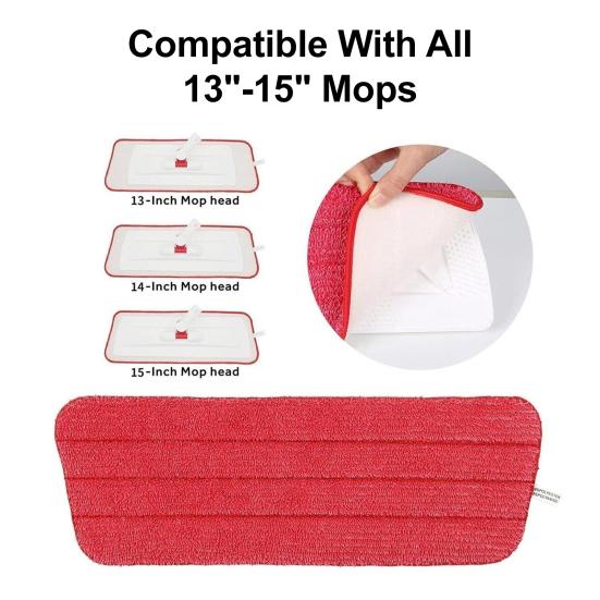 1/4 шт. Насадка для швабры Эффективная производительность Влажная/Сухая уборка Тряпки для мытья пола Удаление шерсти домашних животных Насадка для швабры из микрофибры для Swiffer PowerMop