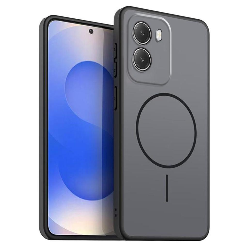 Однотонный матовый чехол из ТПУ для HONOR X6e Декоративное покрытие с принтом кольца в стиле MagSafe