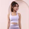 Women's Shockproof Push Up Breathable Longline Sports Bra Fashion Patchwork Running Yoga Vest